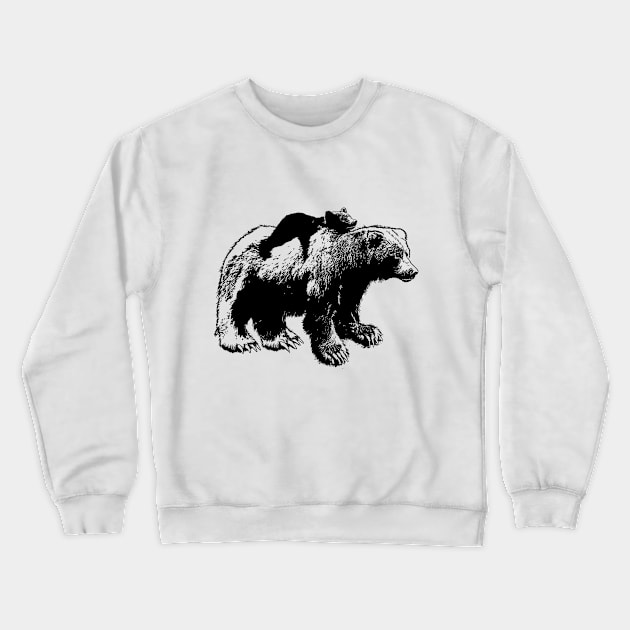 bear mother cub Crewneck Sweatshirt by ThyShirtProject - Affiliate